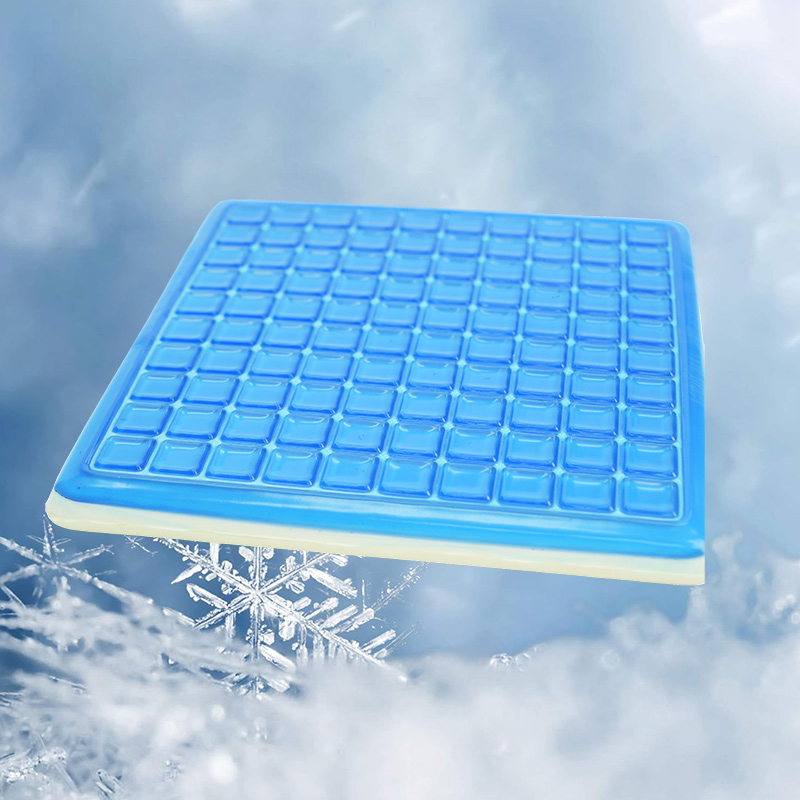 Quadratus PVC Memoria Spuma Tardus Rebound Frigus et solatium gel Cushion